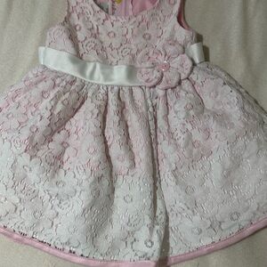 Jessica Ann Pink‎ and White A-Line Sundress for Wedding Guests